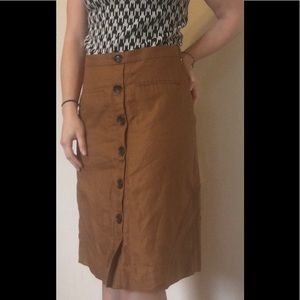 Rich Brown Pencil Skirt